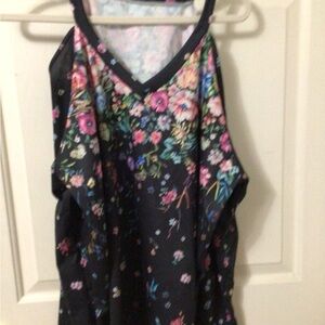 Long sleeved cold-shoulder v neck blouse NWOT